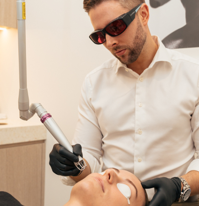 Laser Skin Treatments in 2025 — 5 Ways Tech has Changed 2 Dr. Scott Allison busy with CO2 Laser resurfacing